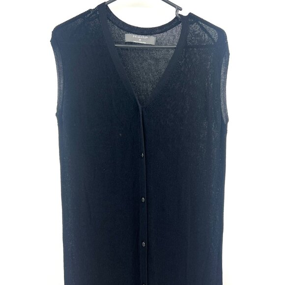 Primark Black Sleeveless Knit Button Front Sweater Women's Medium - Picture 2 of 6